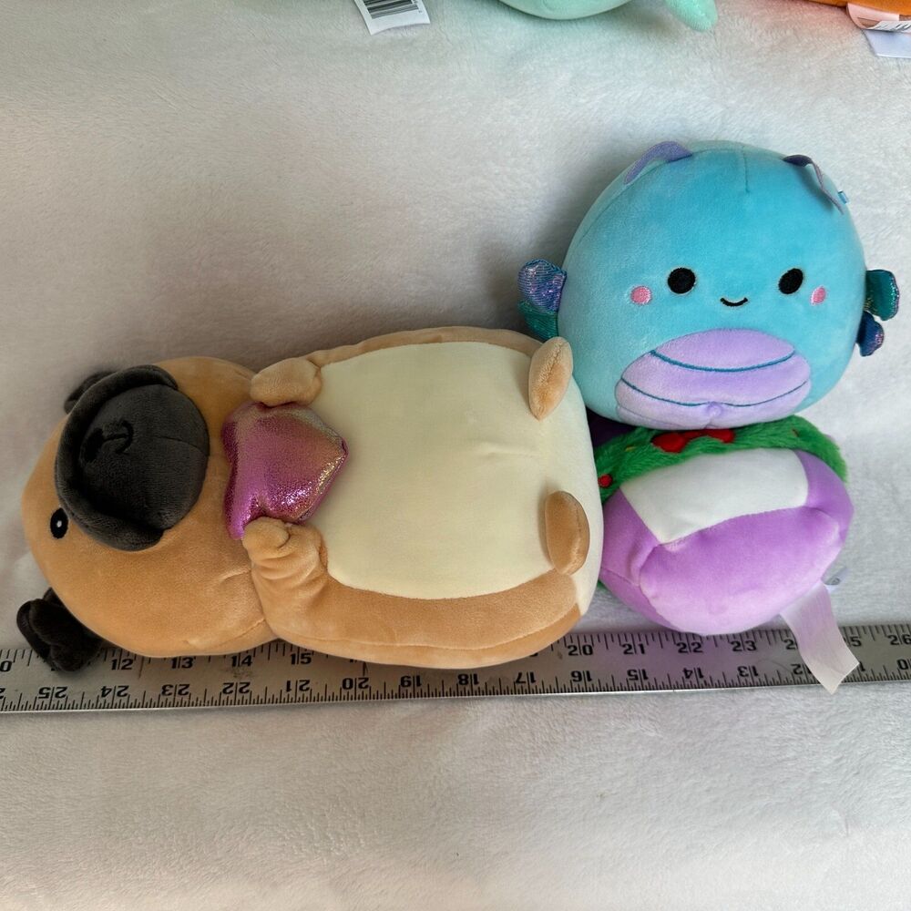 Lot of 7 Squishmallow Plush Toys Dog Parrot Butterfly Dragonfly Seahorse Axolotl - Picture 7 of 7